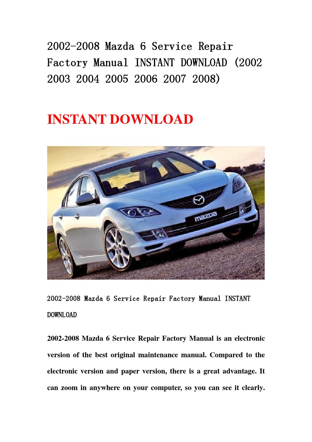 Mazda 2 2007 Workshop Manual Free Download
